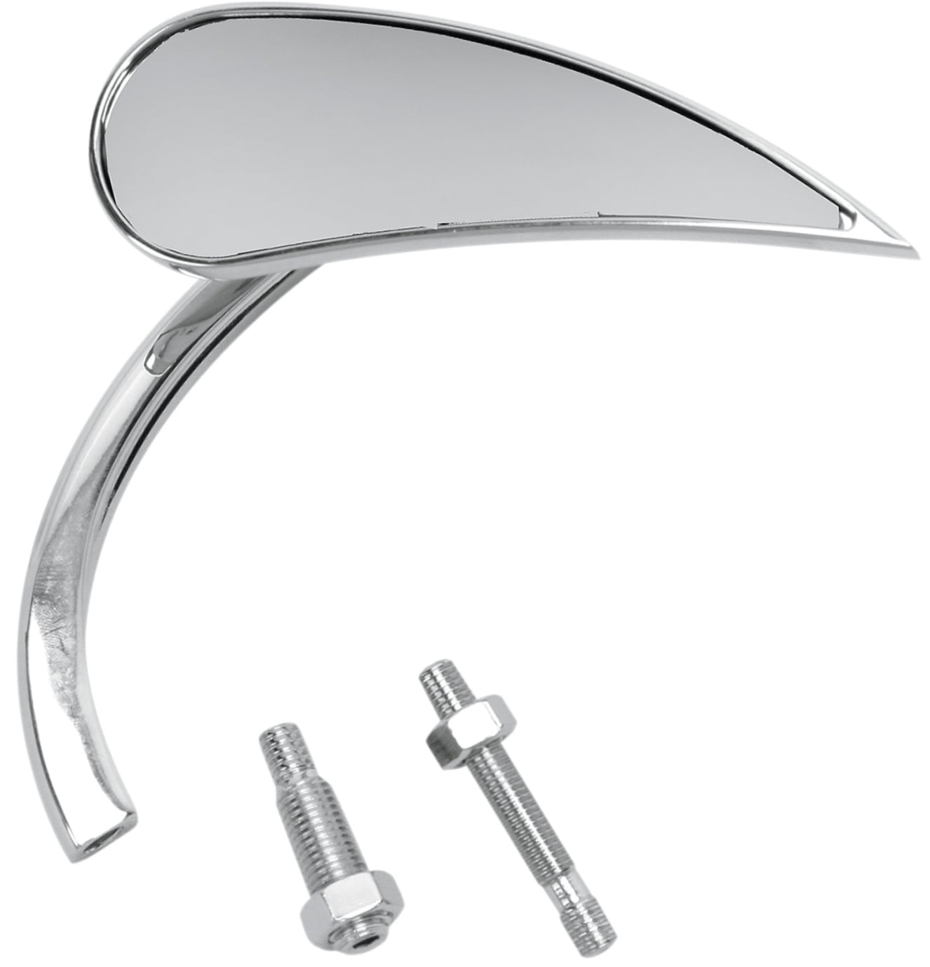Arlen Ness Micro Rad II Chrome Teardrop Right Mirror (13-411