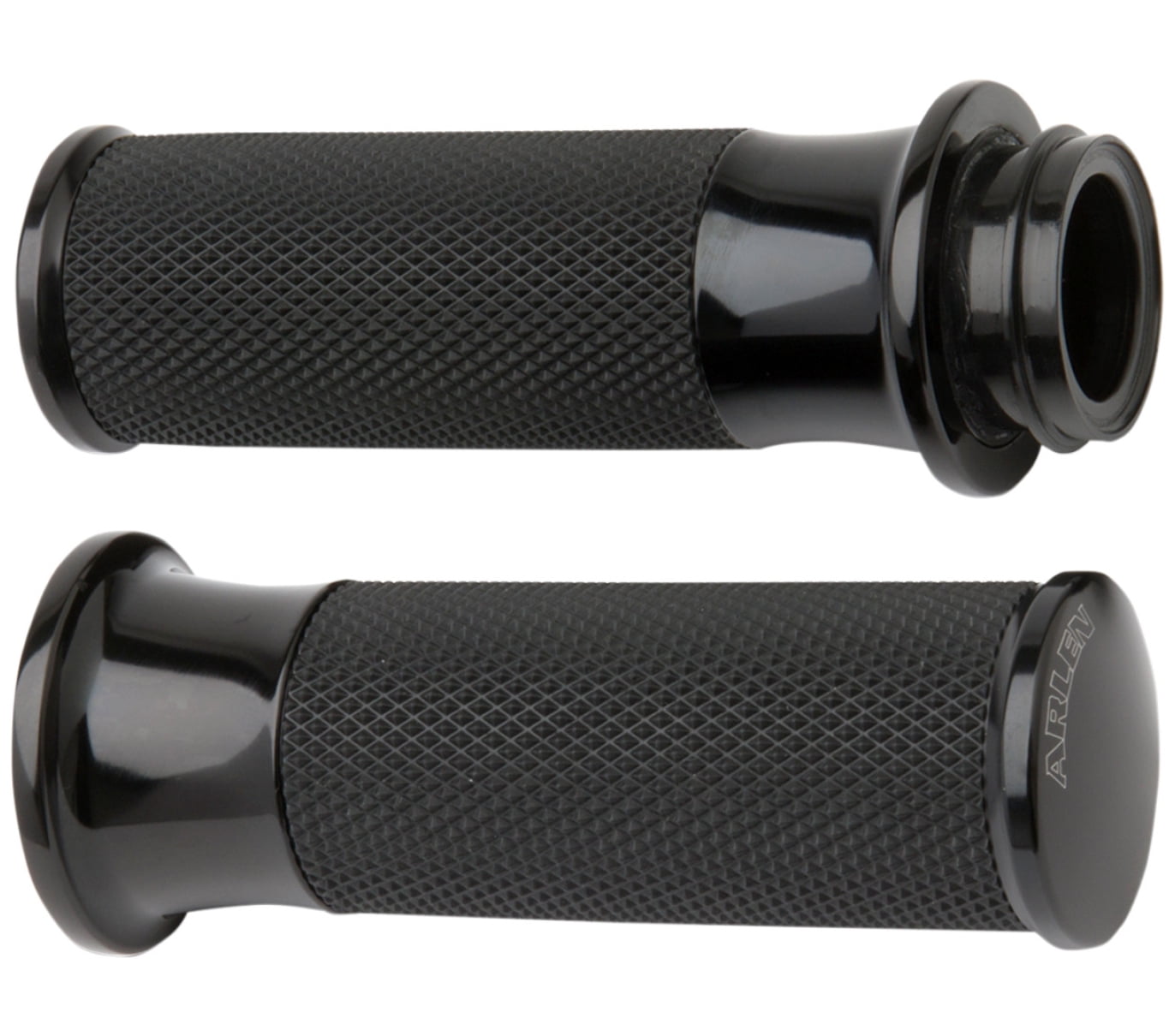 Arlen Ness Smooth Black ThrottlebyWire Grips (07323)