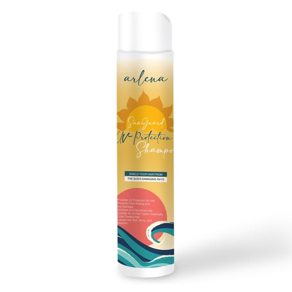 Arlena Sunguard Shampoo - Color Safe, Sulfate-Free, UV Protection, Hydrating Formula for Color-Treated and Dyed Hair