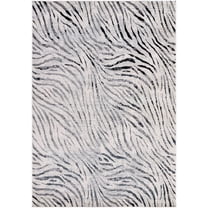 Arlene Contemporary Area Rug - Cream, Light Slate, Black - 2' x 2'11"