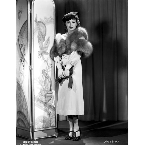 Arlene Judge standing in A Fluffy Shawl with Heels Photo Print (8 x 10)