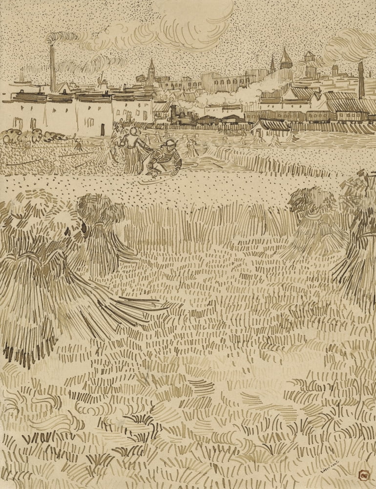 Arles View From The Wheatfields Canvas Art - (24 x 36)