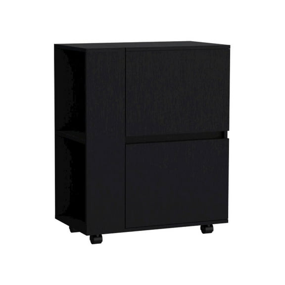 Arlet Kitchen Island Black Macadamia