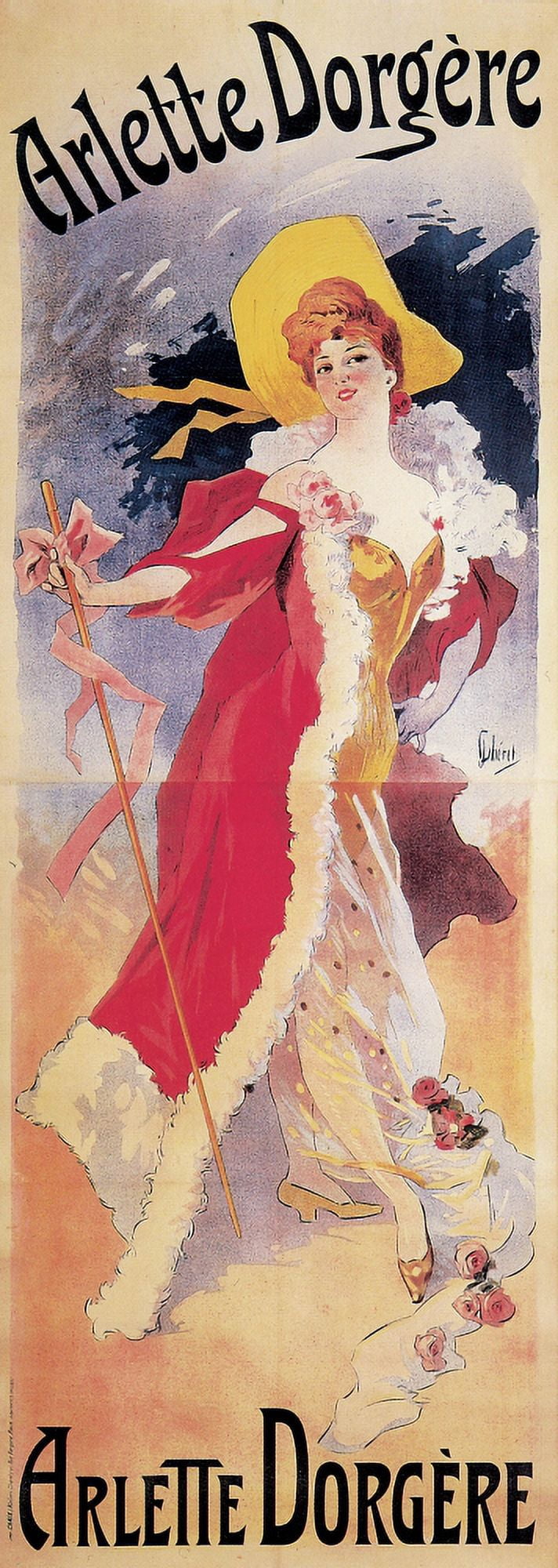 Arlette Dorg???re 1904 Canvas Art - Jules Chret (18 x 24)