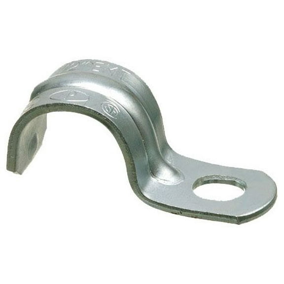 Arlington 374, 1-1/2"", Steel, 1-Hole Click-On, EMT Conduit Strap, 1pc