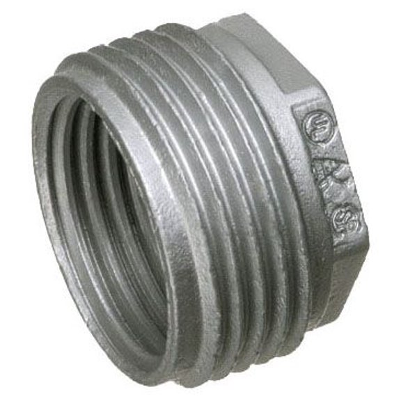 Arlington 534, 2"" x 1"", Silver, Die-Cast, Rigid Conduit Reducing Bushing, 1pc