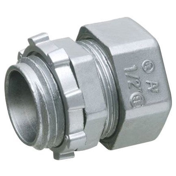 Arlington 823, 1-1/4"", Non-Insulated, Compression, EMT Conduit Connector, 1pc