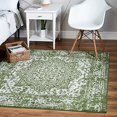thumbnail image 1 of Arlington Collection Rug – 8 Ft Square Green Medium-Pile Rug Perfect for Living Rooms, Kitchens, Entryways, Green/ Ivory, 1 of 5