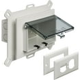 thumbnail image 1 of Arlington DBHS1C-1 Low Profile IN BOX Recessed Outlet Box Wall Plate Kit for New Vinyl Siding Construction, Horizontal, 1-Gang, Clear, 1 of 4