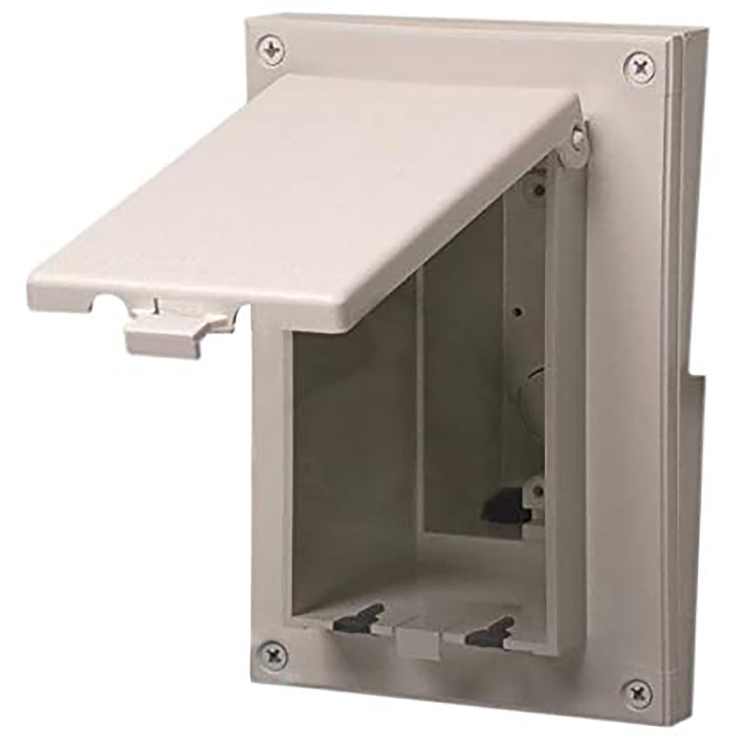 Arlington Industries Whit 1 Gang Low Profile Electrical Box with Weatherproof Cover