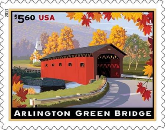 Arlington Green Bridge Canvas Art - US POSTAL SERVICE (22 x 28)