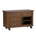 thumbnail image 1 of Arlington House Medium Brown Complete 2 Piece Desk, 1 of 6