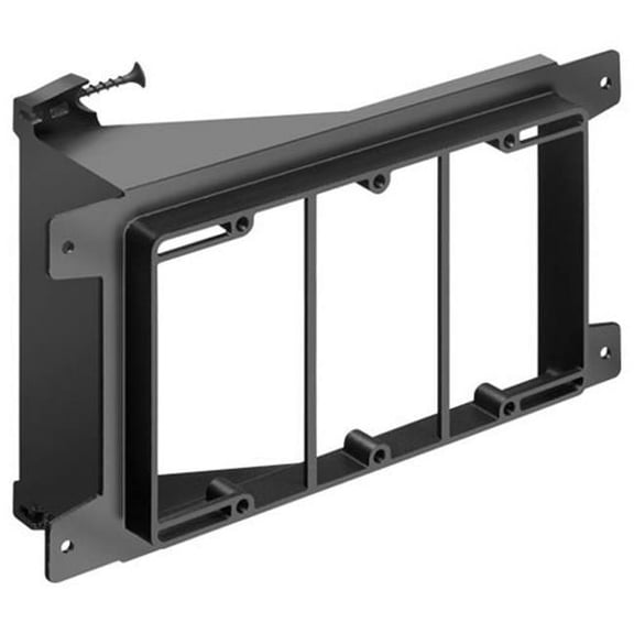 Arlington Industries LVS3 3-Gang Screw On Low Voltage Mounting Bracket for New Construction