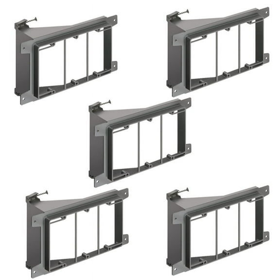 Arlington LVS3 5Pack Screw On Double Gang Low Voltage Mounting Bracket for Wires
