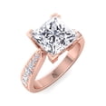 thumbnail image 1 of Arlington - Moissanite Princess Cut Lab Diamond Engagement Ring With Sidestones Channel Setting, 1 of 4