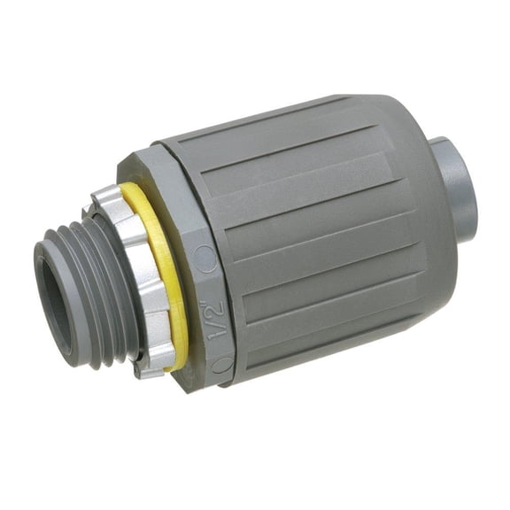 Arlington NMLT5-25 SNAP2IT Straight Connector for Liquid-Tight Conduit, Push-On Installation, 1/2-Inch, Non-Metallic, 25-Pack