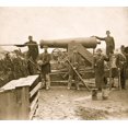 thumbnail image 1 of Arlington, Virginia. Soldiers of 4th New York heavy Artillery loading 24-pdr. siege gun on wooden barbette (Ingalls Battery - Fort Corcoran) Poster Print (18 x 24), 1 of 4