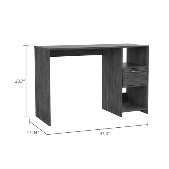 Arlington Writing Computer Desk, One Drawer, Two Shelves