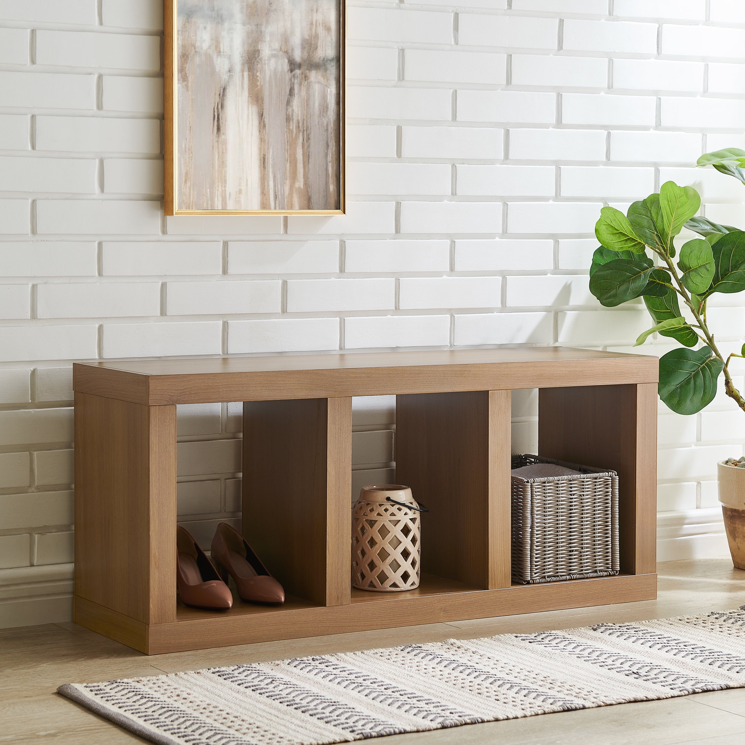 Arlo Belle 3-Cube Storage Organizer, 42" Shelf for Home Office, Bedroom, Living Room & Entryway