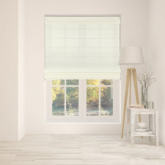 Arlo Blinds Cordless Fabric Roman Shades Light Filtering with backing, Color: Ivory, Size: 32.5"W x 72"H