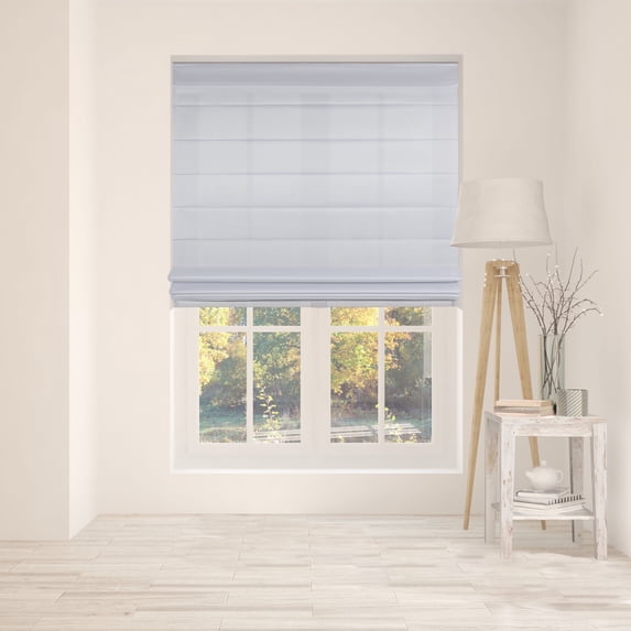 Arlo Blinds Cordless Fabric Roman Shades Light Filtering with backing, Color: Light Gray, Size: 27.5"W x 60"H