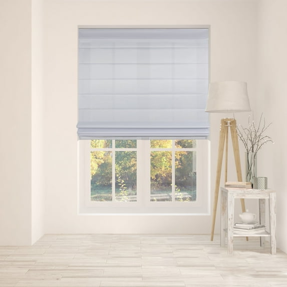 Arlo Blinds Cordless Fabric Roman Shades Light Filtering with backing, Color: Light Gray, Size: 32.5"W x 60"H