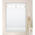 thumbnail image 1 of Arlo Blinds Cordless Fabric Roman Shades Top Down Bottom Up Light Filtering, Color: Cloud White, Size: 27.5"W x 60"H, 1 of 6