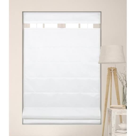 Arlo Blinds Cordless Fabric Roman Shades Top Down Bottom Up Light Filtering, Color: Cloud White, Size: 33.5"W x 60"H