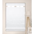 thumbnail image 1 of Arlo Blinds Cordless Fabric Roman Shades Top Down Bottom Up Light Filtering, Color: Cloud White, Size: 36"W x 72"H, 1 of 6