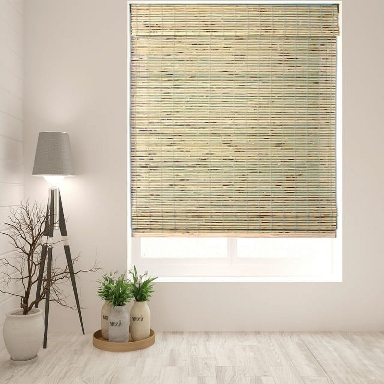 Petite Rustique Sheer Bamboo Cordless Roman Shade 35" x 60"