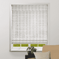 thumbnail image 1 of Arlo Blinds Cordless Whitewash Bamboo Roman Shade, Light Filtering, Size: 33"W x 74"H, 1 of 6