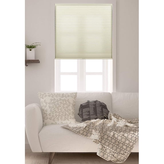 Arlo Blinds Cordless Light Filtering Cellular Shade, Cream, 24"W x 72"H