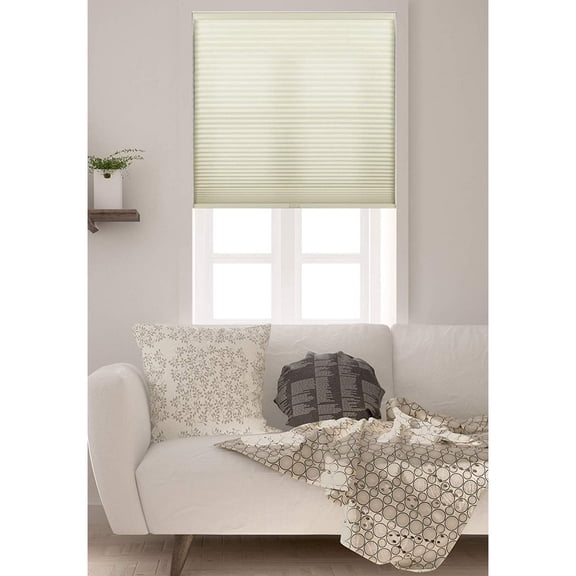 Arlo Blinds Cordless Light Filtering Cellular Shade, Cream, 28.5"W x 60"H