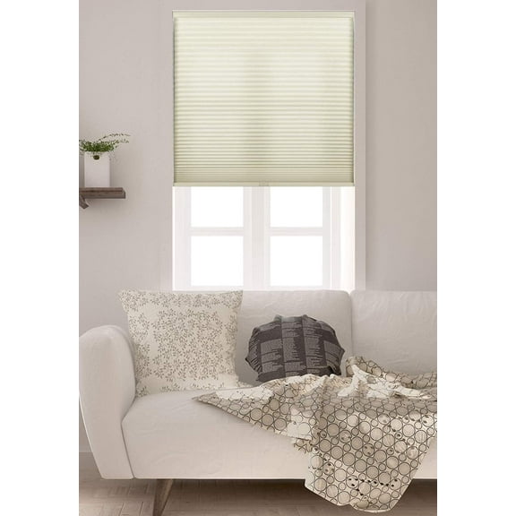 Arlo Blinds Cordless Light Filtering Cellular Shade, Cream, 29.5"W x 60"H