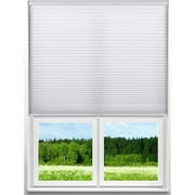 Arlo Blinds Single Cell Light Filtering Cordless Cellular Shades, Color: Pure White, Size: 18"Wx48"H