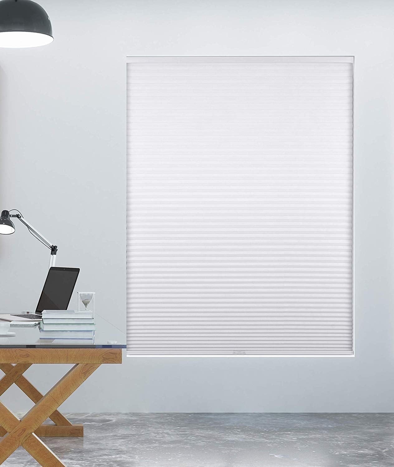 Blackout White Cordless Cellular Window Shade 33.5" x 72"