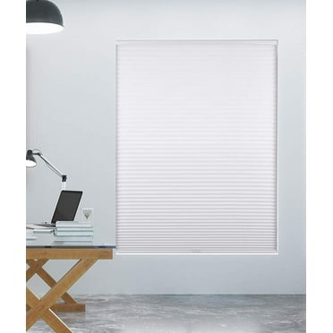 Arlo Blinds Single Cell Room Darkening Cordless Cellular Shades, Color: White, Size: 34"W x 60"H