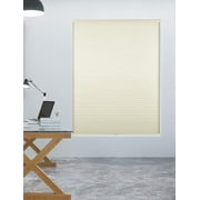 Arlo Blinds Single Cell Room Darkening Ivory Cordless Cellular Shades,18"Wx48"H