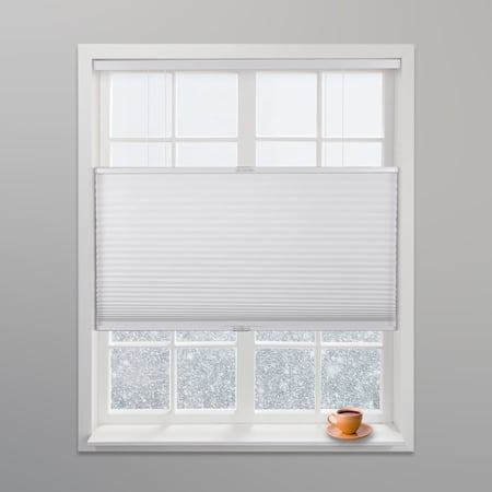 Arlo Blinds White Light Filtering Top Down Bottom Up Deluxe Cordless Cellular Shades - Size: 27.5"W x 60"H, Cordless Honeycomb Blinds