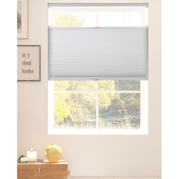 Arlo Blinds White Room Darkening Top Down Bottom Up Deluxe Cordless Cellular Shades - Size: 34.5"W x 72"H, Cordless Honeycomb Blinds