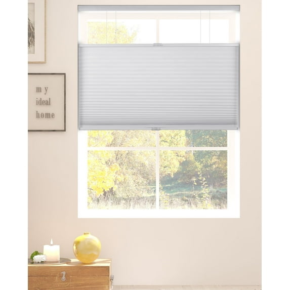 Arlo Blinds White Room Darkening Top Down Bottom Up Deluxe Cordless Cellular Shades - Size: 36"W x 60"H, Cordless Honeycomb Blinds