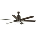 thumbnail image 1 of Arlo Collection 60" Indoor/Outdoor Six-Blade Architectural Bronze Ceiling Fan, 1 of 5