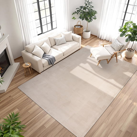 Arlo Dearra Modern Geometric Beige Area Rug, 8x10