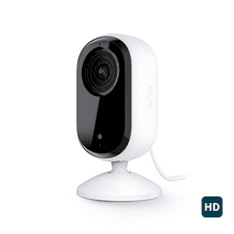Arlo Essential Indoor Camera HD (2nd Gen) - Wired Security Camera with Privacy Shield, 1 Cam, White VMC2060-1WMNAS