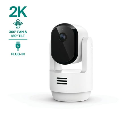 Arlo Essential Indoor Pan Tilt Security Camera (2025 Release) - 2K Video, Wired Plug-In Power, 1-Cam