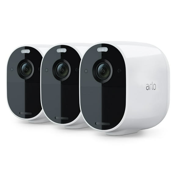 Arlo Essential Spotlight Wireless Security Camera - 3 Pack - 1080p Video Color Night Vision, White VMC2330W