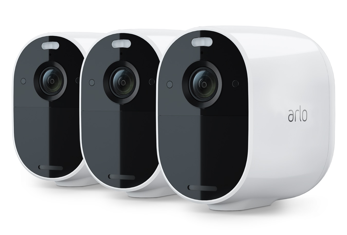 Arlo Essential Spotlight Wireless Security Camera - 3 Pack - 1080p Video Color Night Vision, White VMC2330W - image 1 of 9