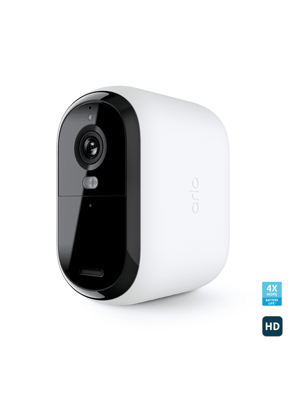 Arlo Essential XL Outdoor Camera HD (2nd Generation) - Wireless 1080p Security Surveillance Camera with 4X Longer Battery Life - 1 Cam - White, VMC2052-1WMNAS