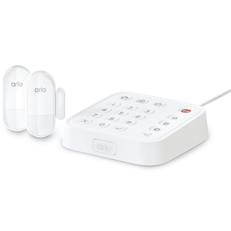 Arlo - Home Security System with Wired Keypad Sensor Hub and (2) 8-in-1 Sensors - White