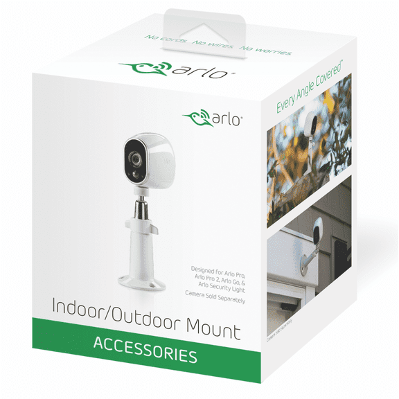 Arlo Indoor/Outdoor Adjustable Wall Mount - Compatible with Arlo, Arlo Pro and Arlo Pro 2 Security Cameras, White - VMA1000-10000S